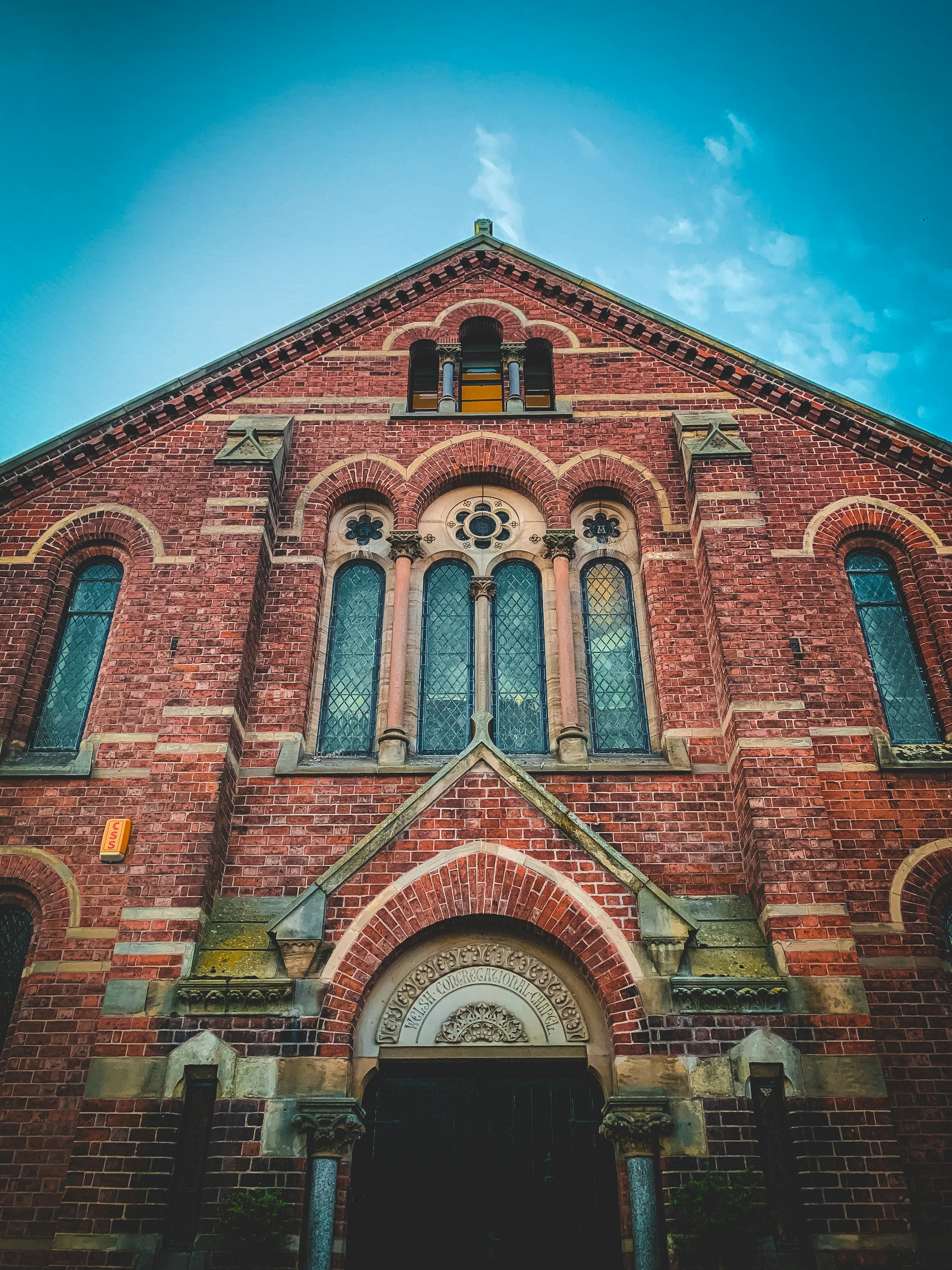 brown brick building under blue sky during daytime